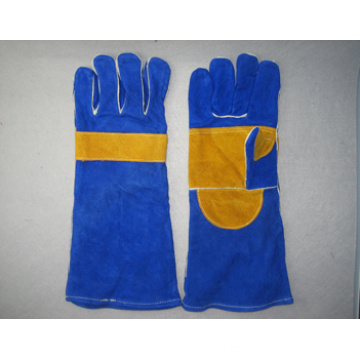 Cow Split Leather Protective Welding Glove Work Glove (6528)